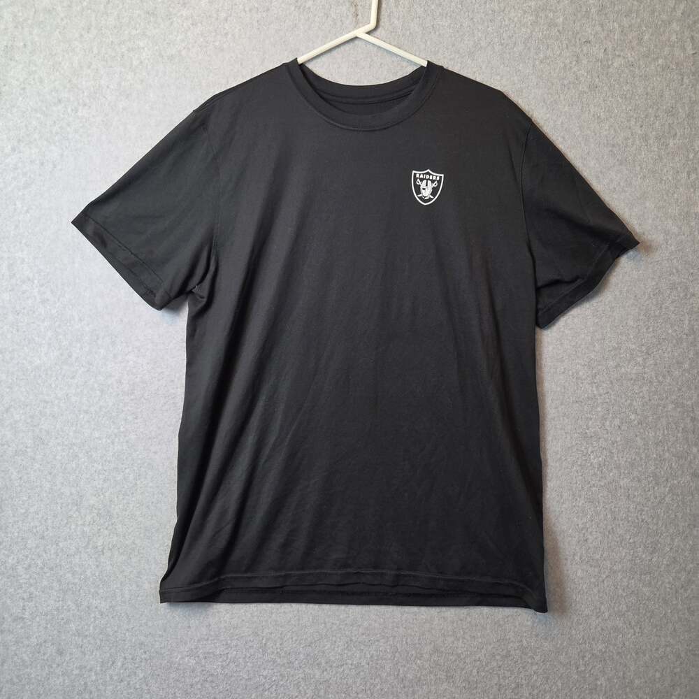 The Nike Tee NFL Los Angeles Raiders Football Black SS T Shirt Men's XL Stretch